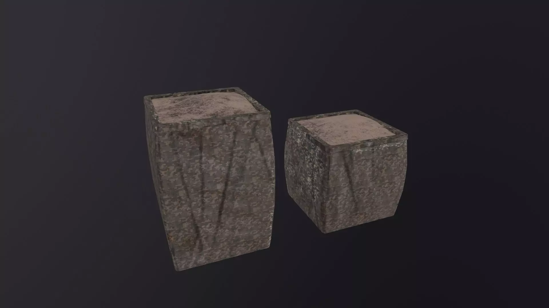 Military Hesco Barriers 3D Model Low-poly 3D model_0