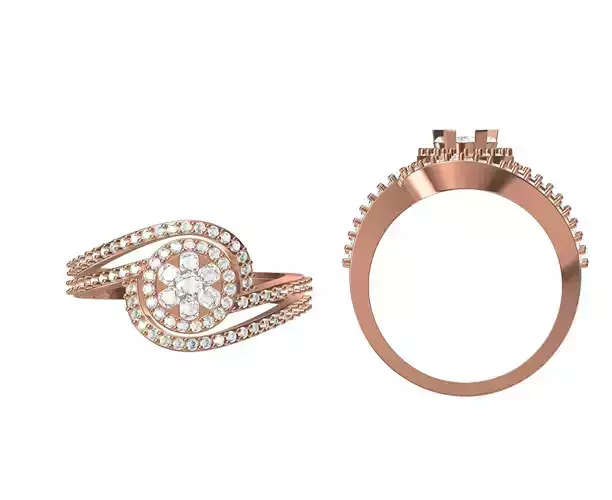 Women Wedding Engagement Ring STL JCD Details