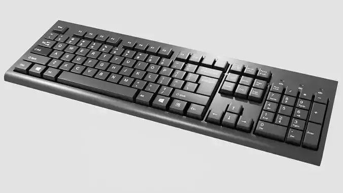 Computer Keyboard Low-poly 3D model