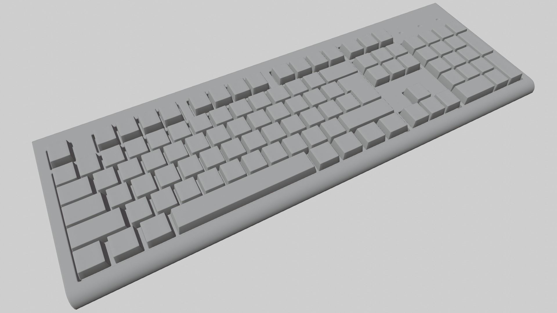 Computer Keyboard Low-poly 3D model_3