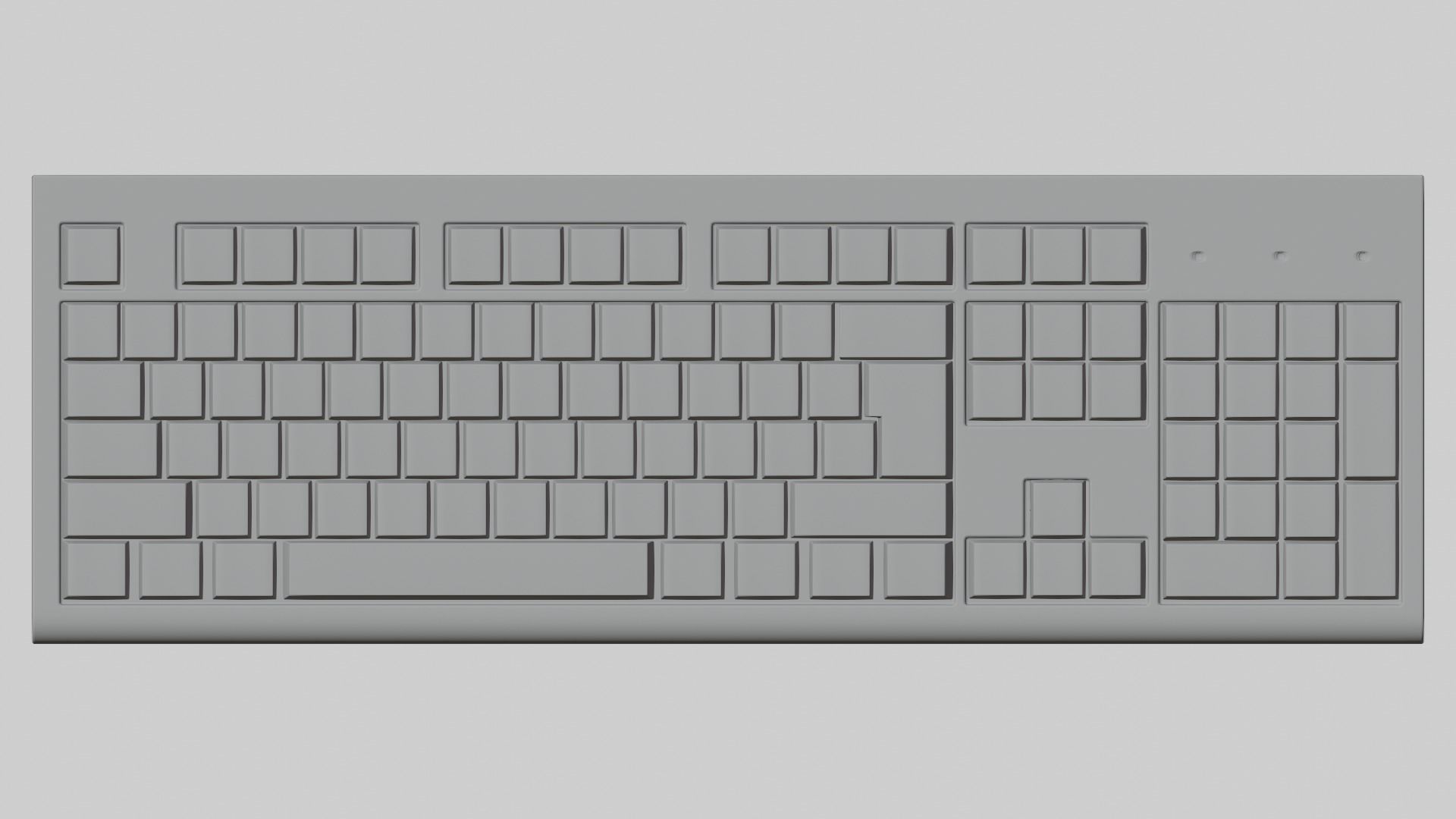 Computer Keyboard Low-poly 3D model_2