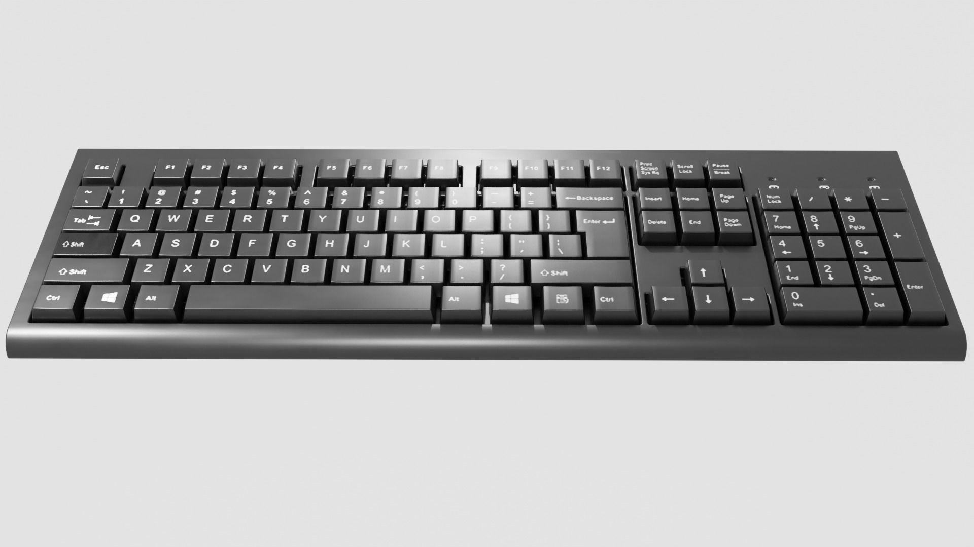 Computer Keyboard Low-poly 3D model_1
