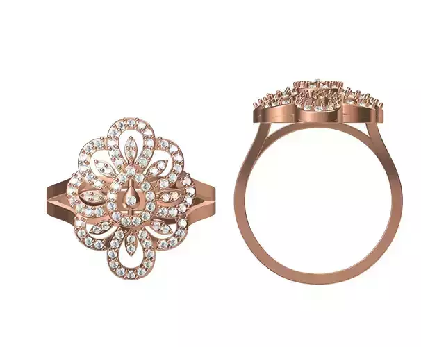 Women Wedding Engagement Ring STL JCD Details