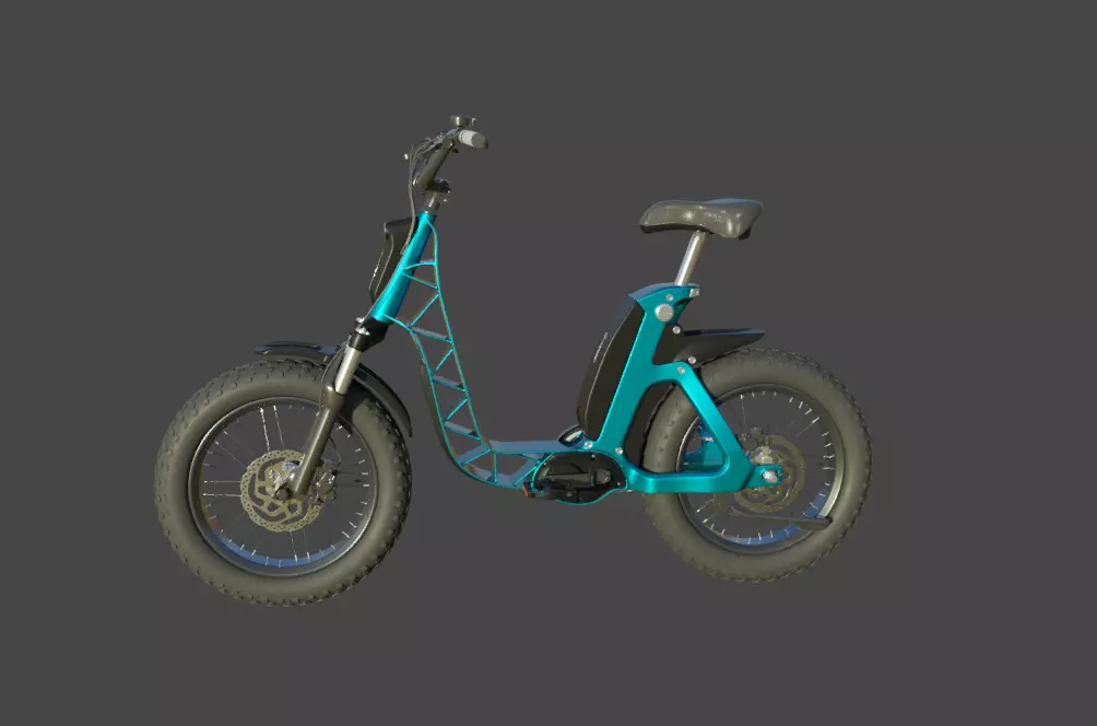 Electric Bicycle 3D model_0