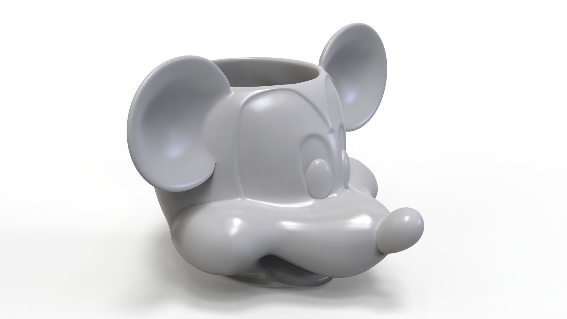 SCULPTED MICKEY MOUSE PENCIL HOLDER 3D model 3D printable CGTrader