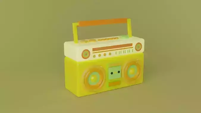 Boombox Stereo Colorful Model