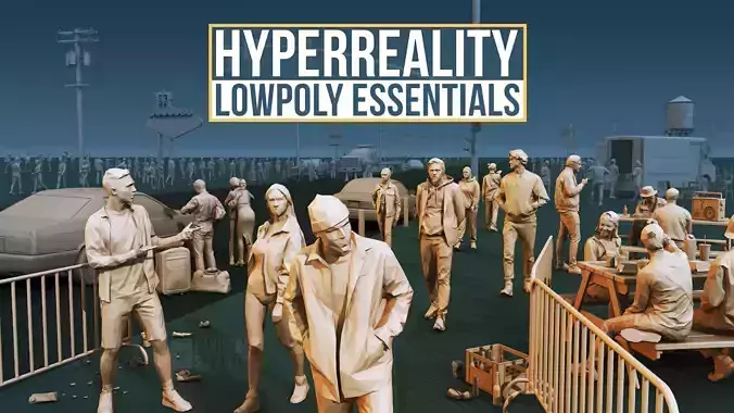 Hyperrealistic Lowpoly Essentials Low-poly 3D model