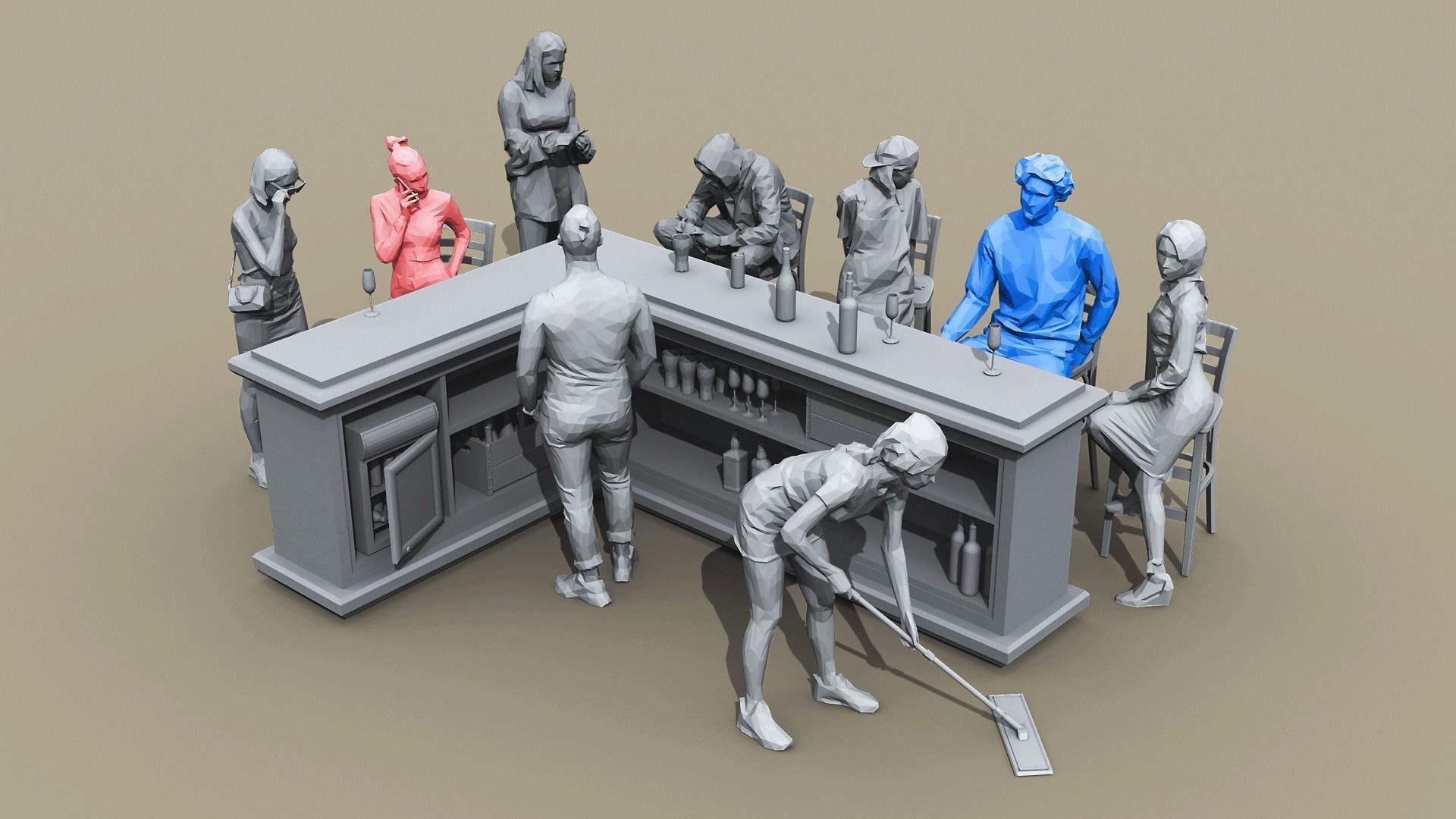 Hyperrealistic Lowpoly Essentials Low-poly 3D model_19