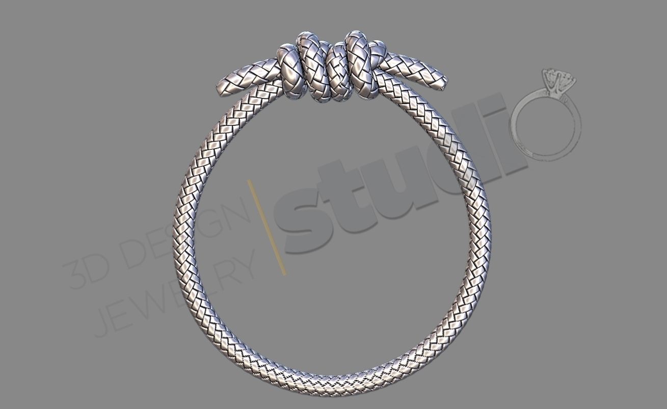 rope ring 3d model 3D print model_2