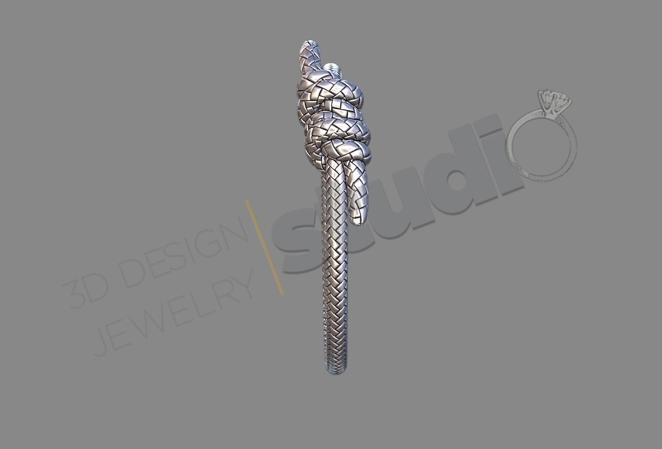 rope ring 3d model 3D print model_4