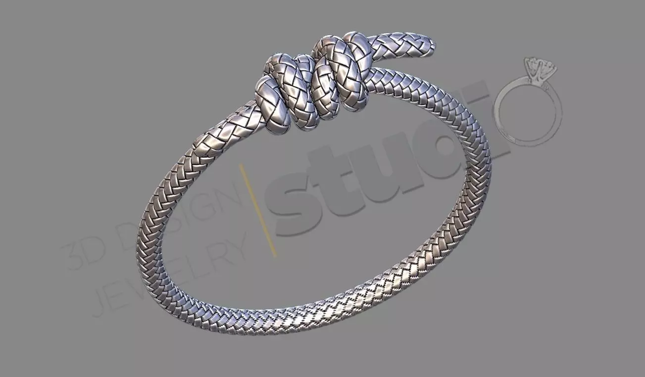 rope ring 3d model 3D print model_0