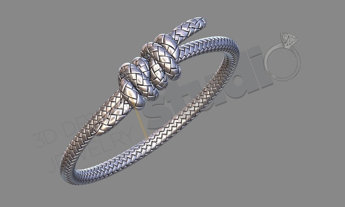 rope ring 3d model 3D print model_1