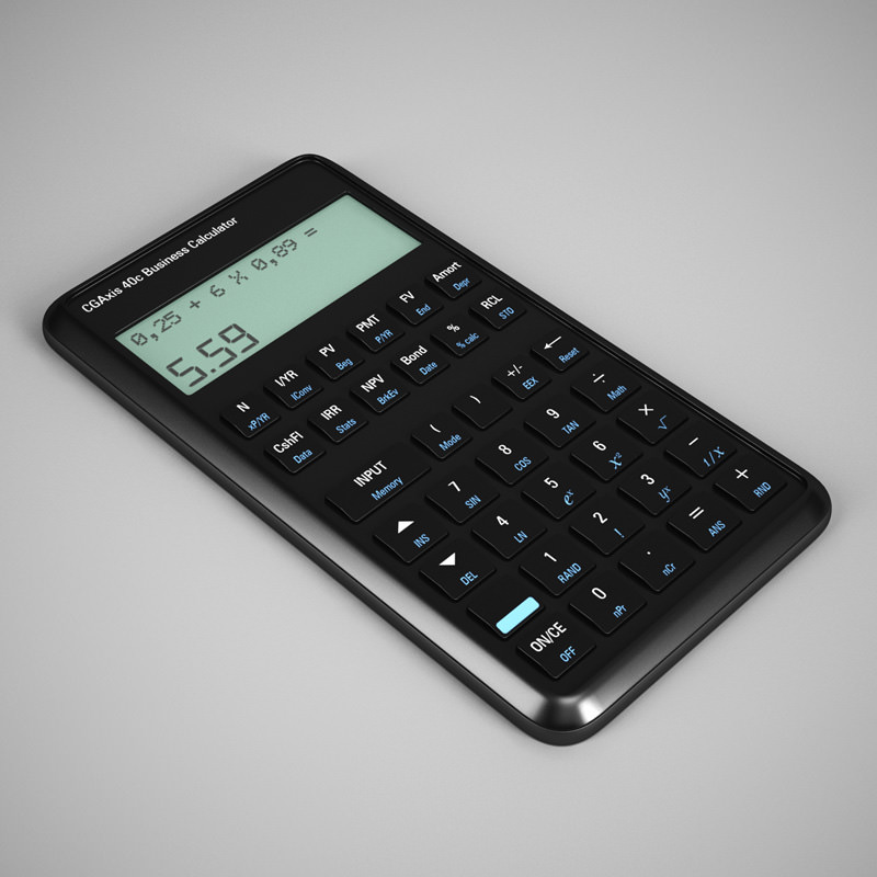 Calculator 25 3D model_1