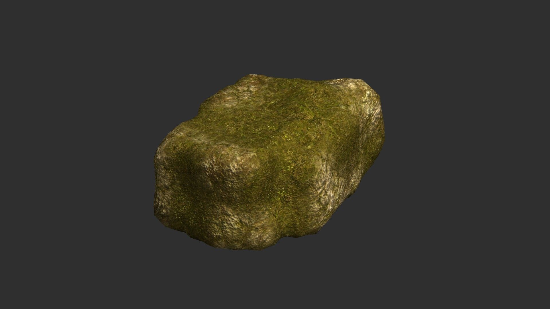 Cave Platform 3 - Moss 3 Low-poly 3D model_8