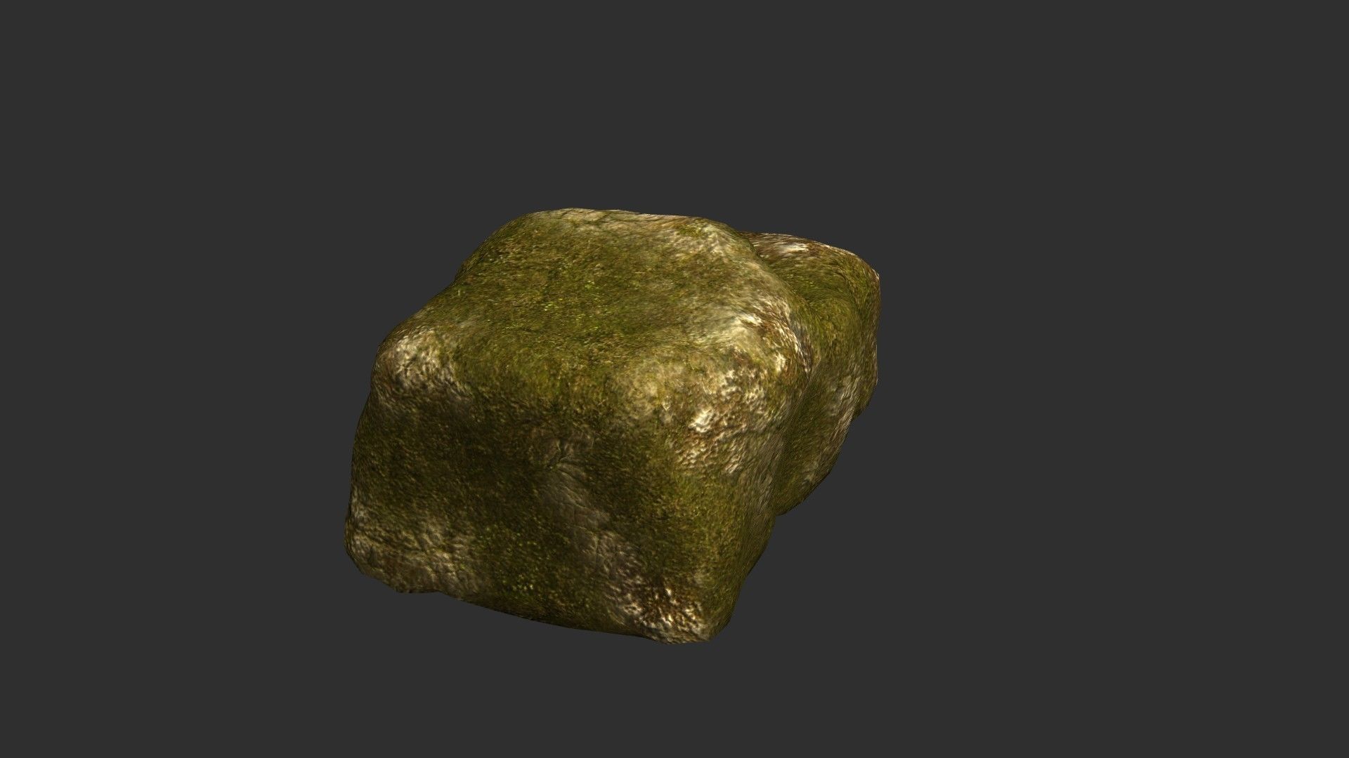 Cave Platform 3 - Moss 3 Low-poly 3D model_6