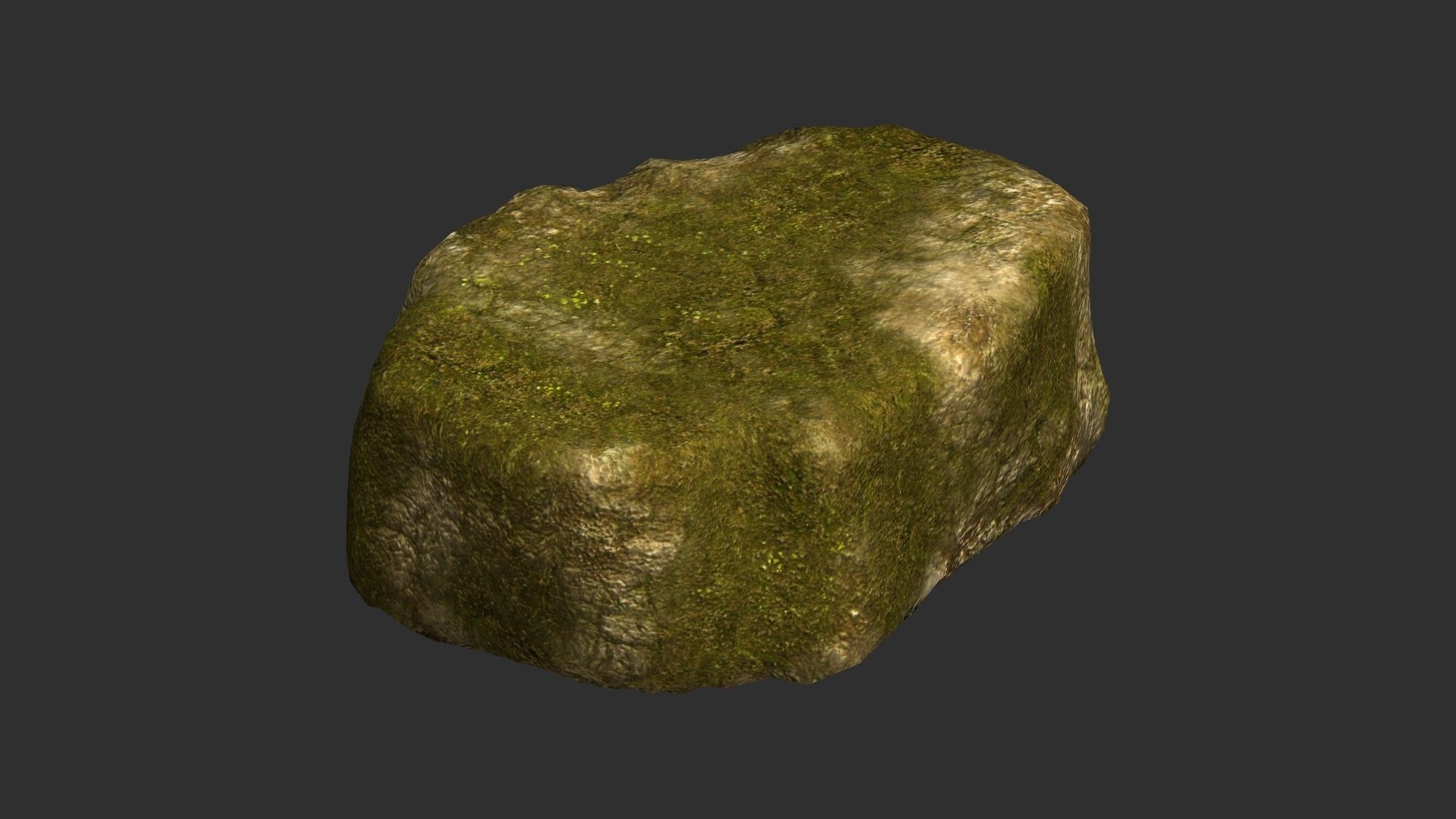 Cave Platform 3 - Moss 3 Low-poly 3D model_7