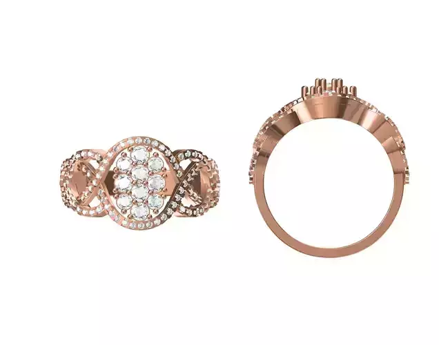 Women Wedding Engagement Ring STL JCD Details