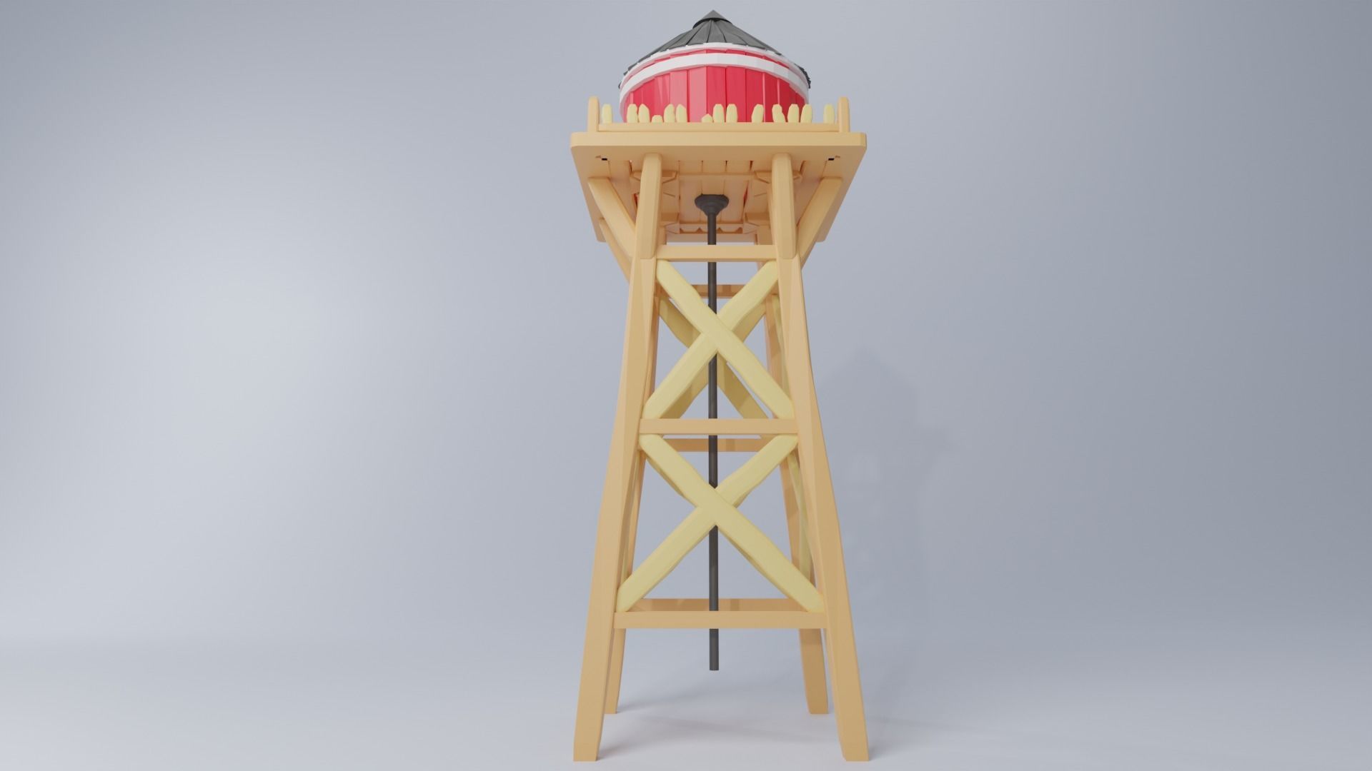 Water Tower 3D print model_6