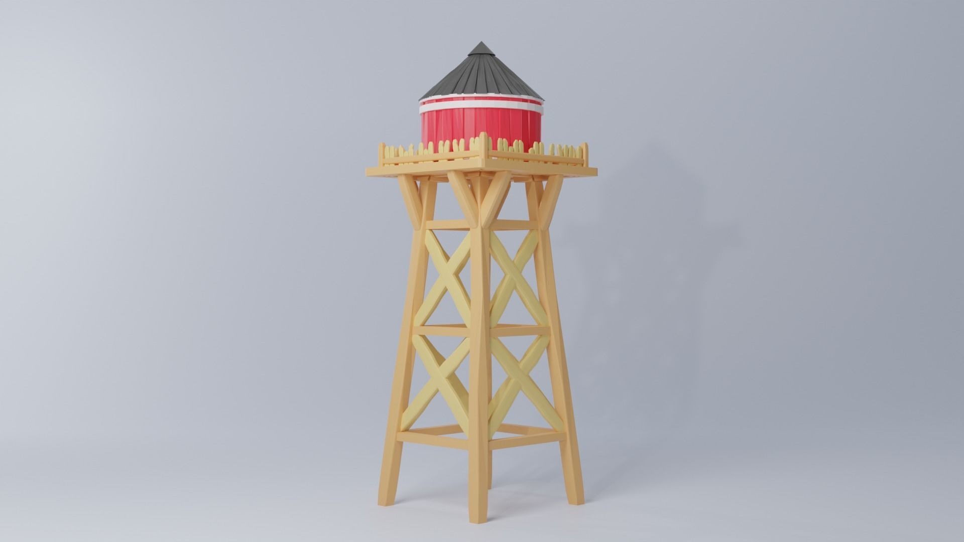 Water Tower 3D print model_4