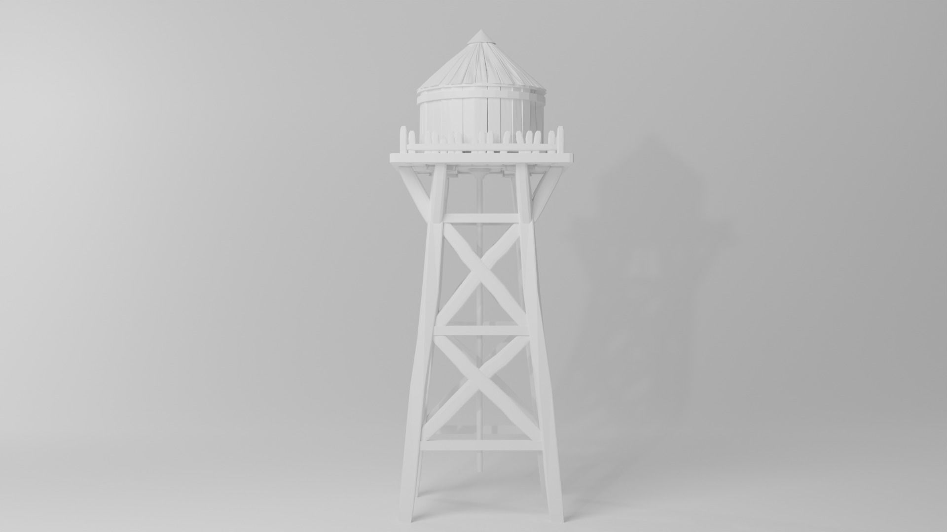 Water Tower 3D print model_9
