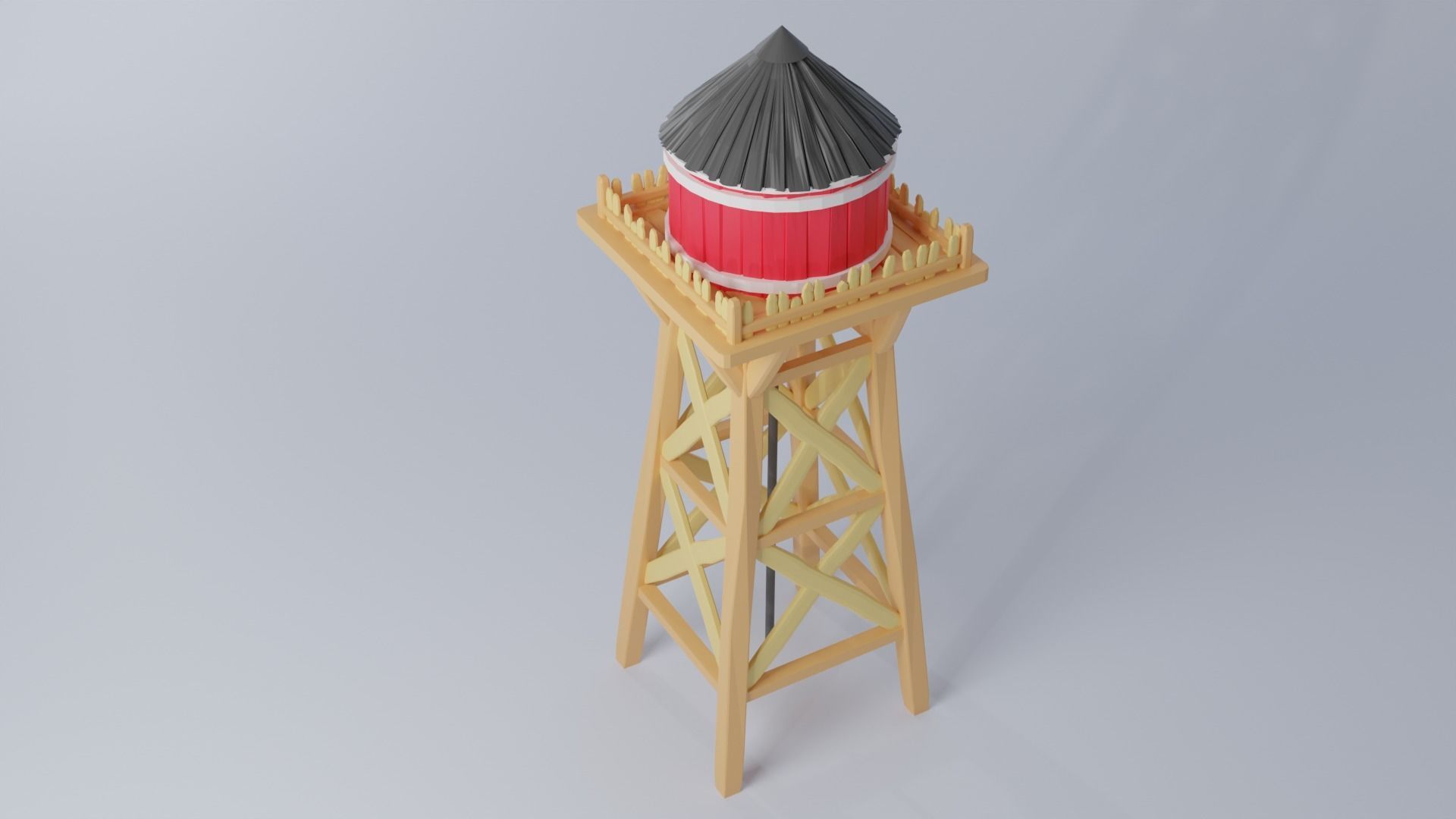 Water Tower 3D print model_5