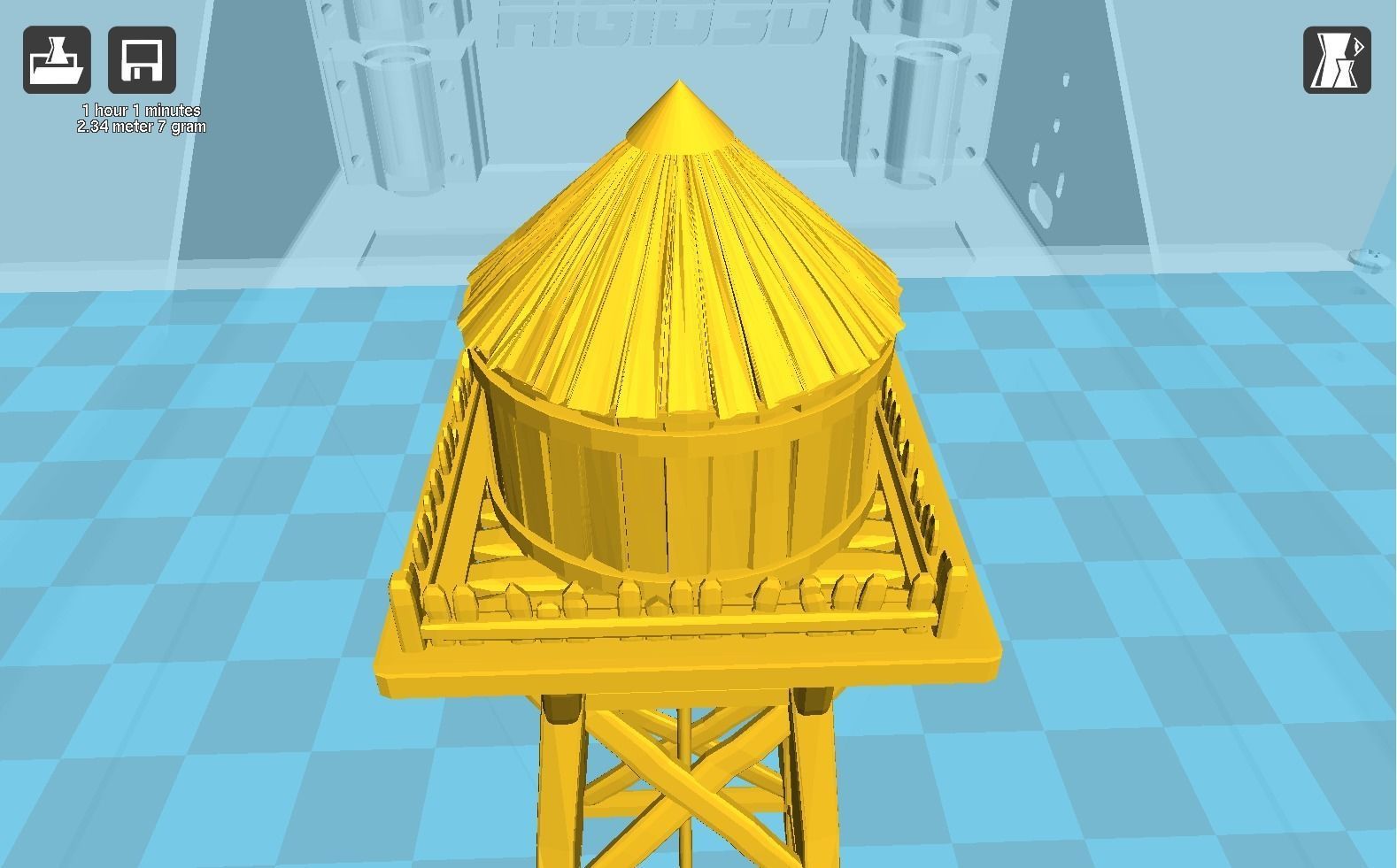 Water Tower 3D print model_22