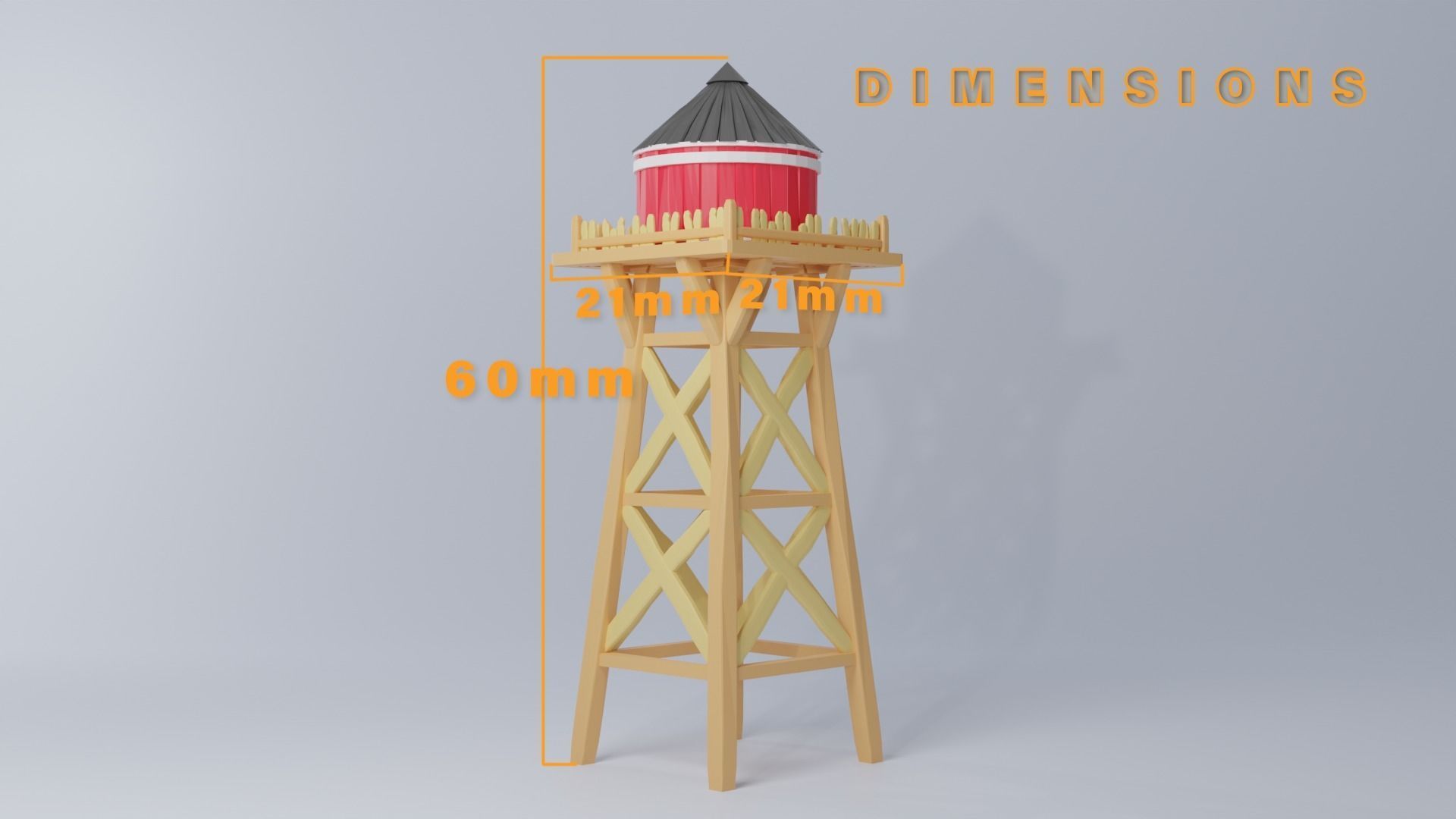 Water Tower 3D print model_12