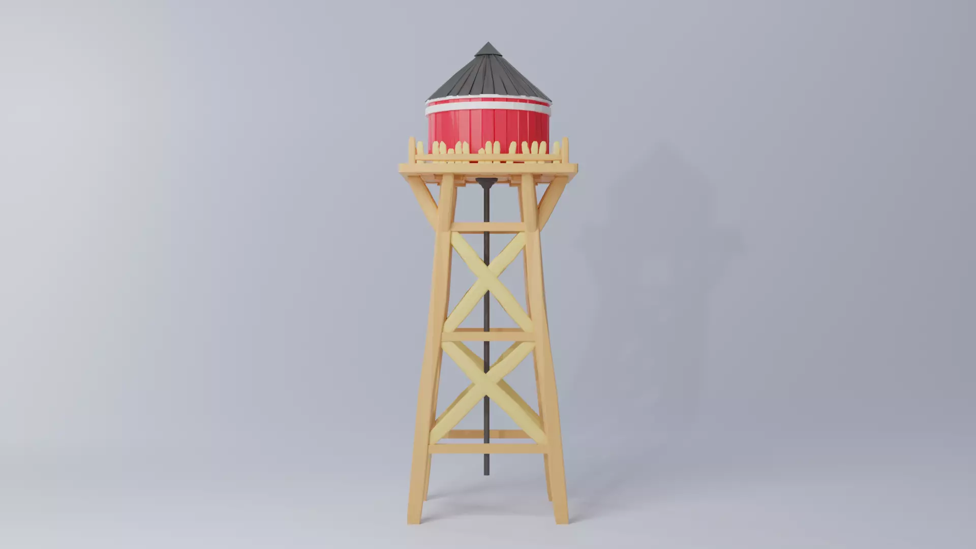 Water Tower 3D print model_0