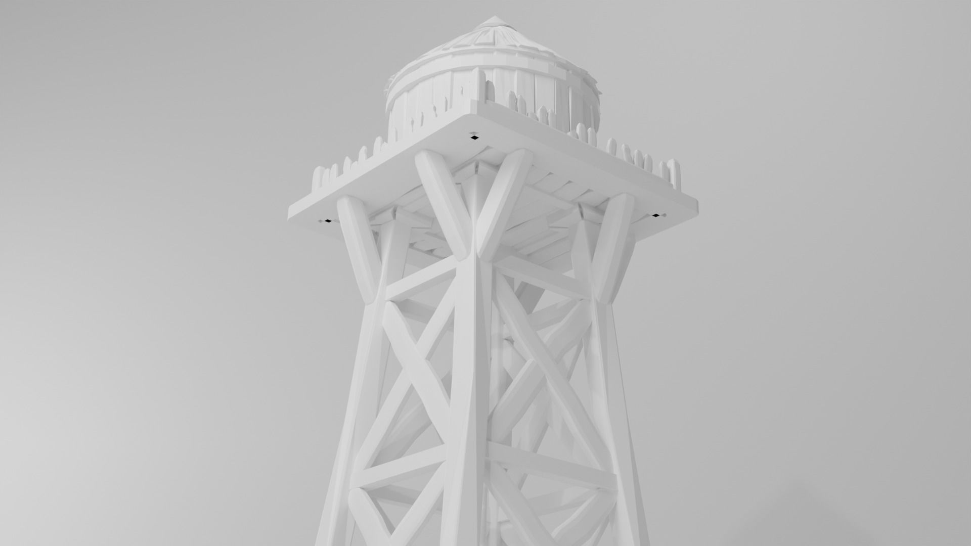 Water Tower 3D print model_11