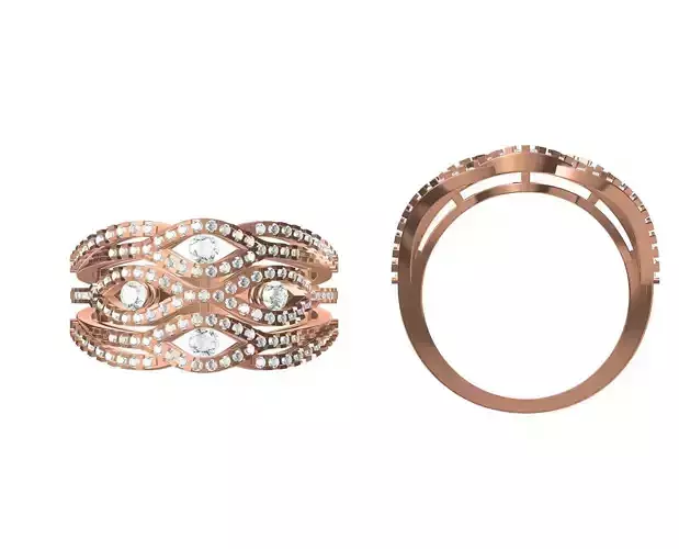 Women Wedding Engagement Ring STL JCD Details