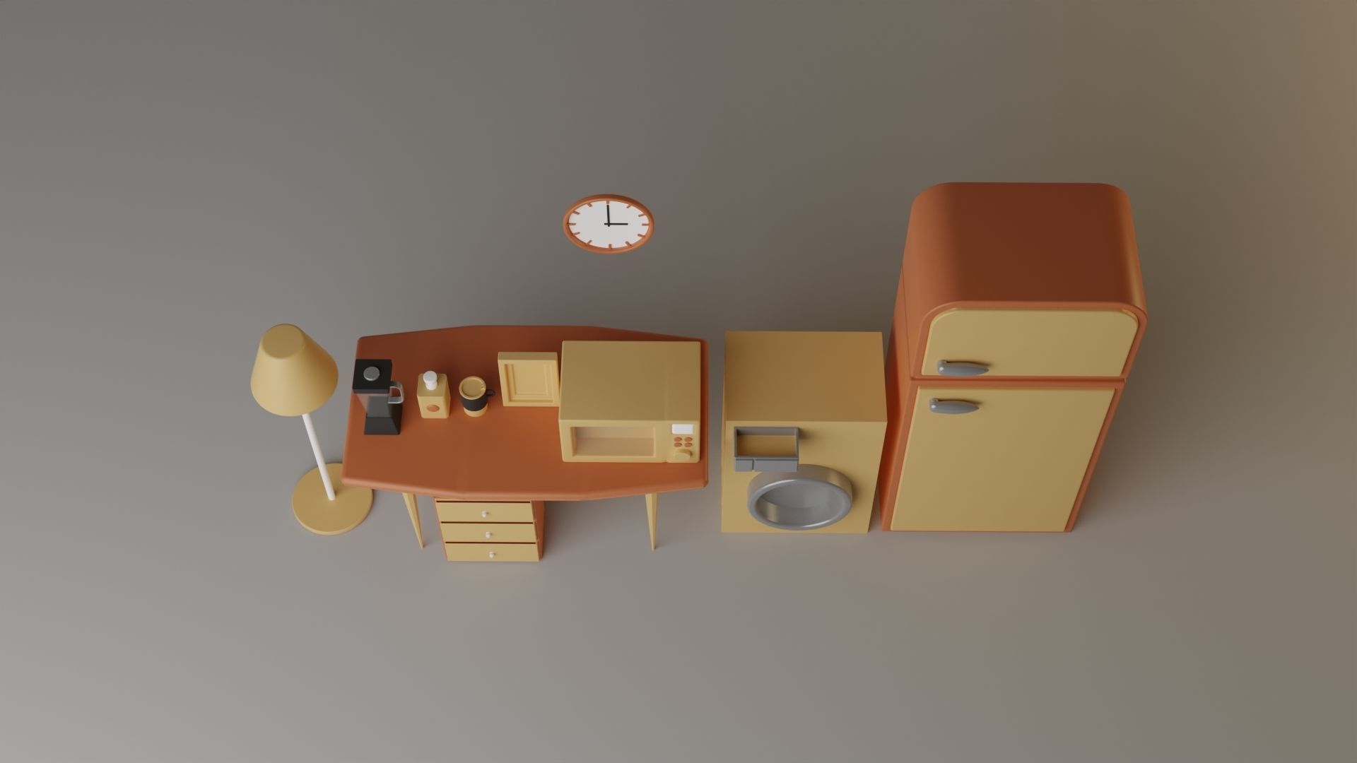 Kitchen Scene Models Set Pack 3D model_3