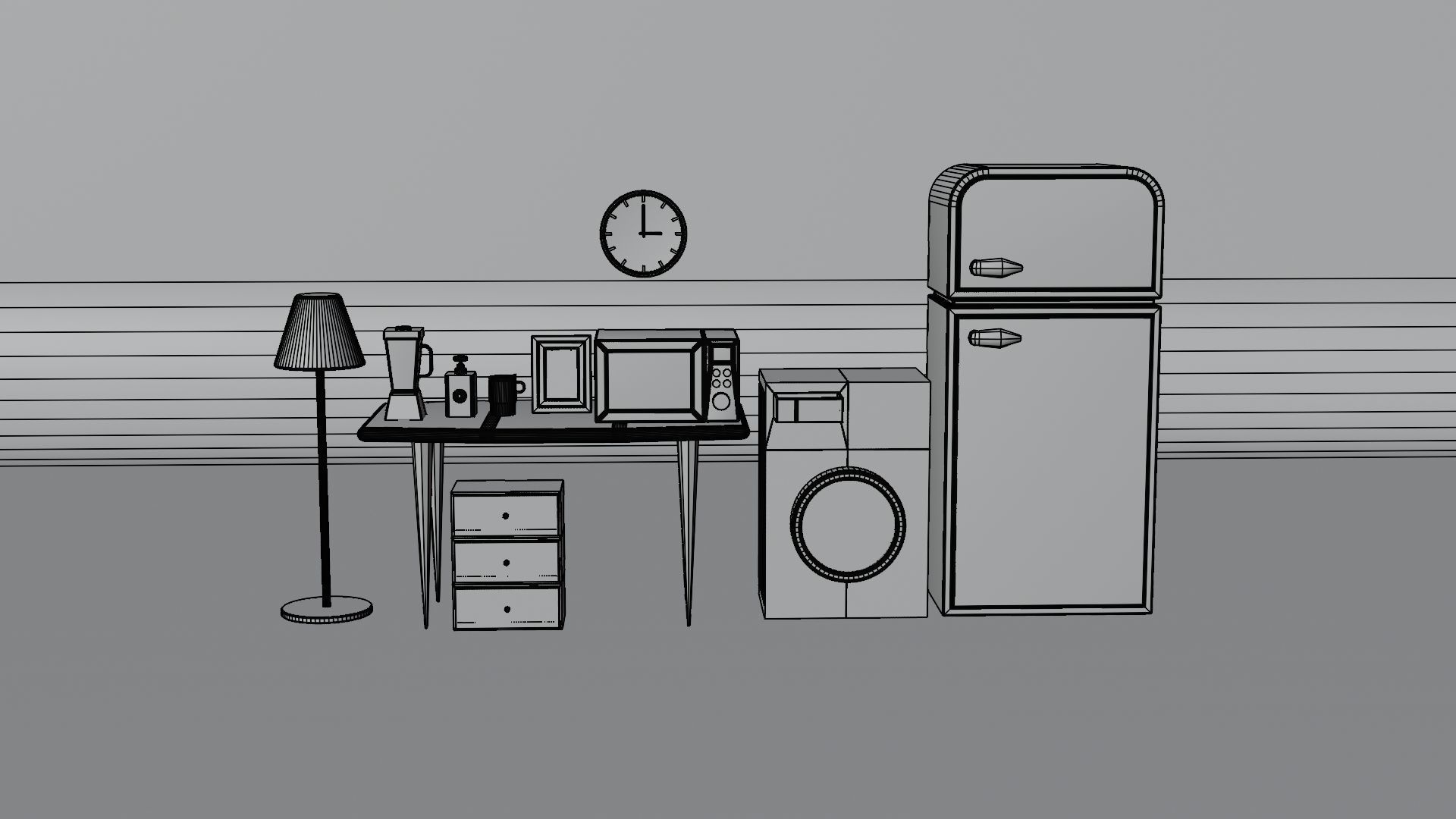 Kitchen Scene Models Set Pack 3D model_5