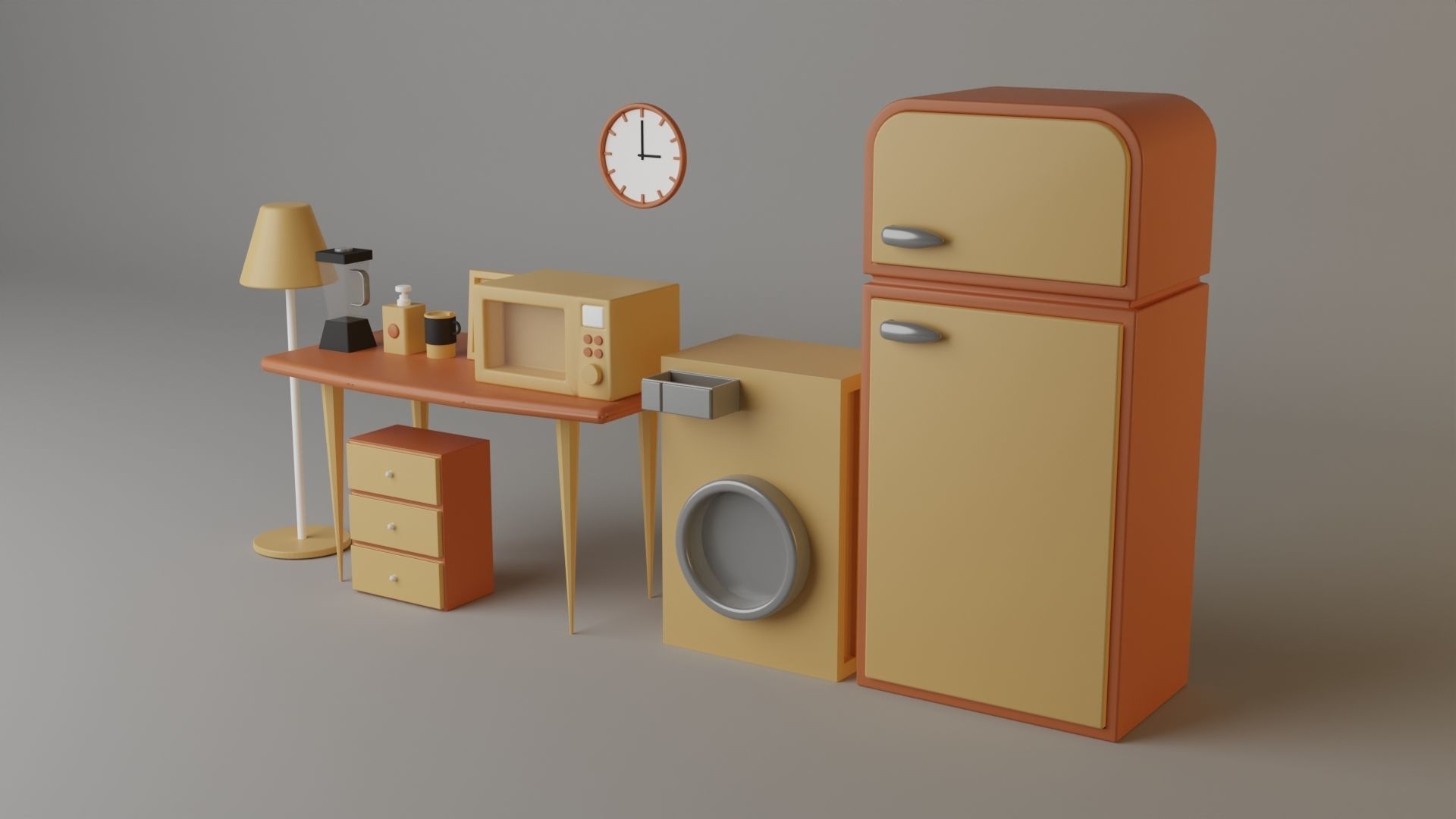 Kitchen Scene Models Set Pack 3D model_2