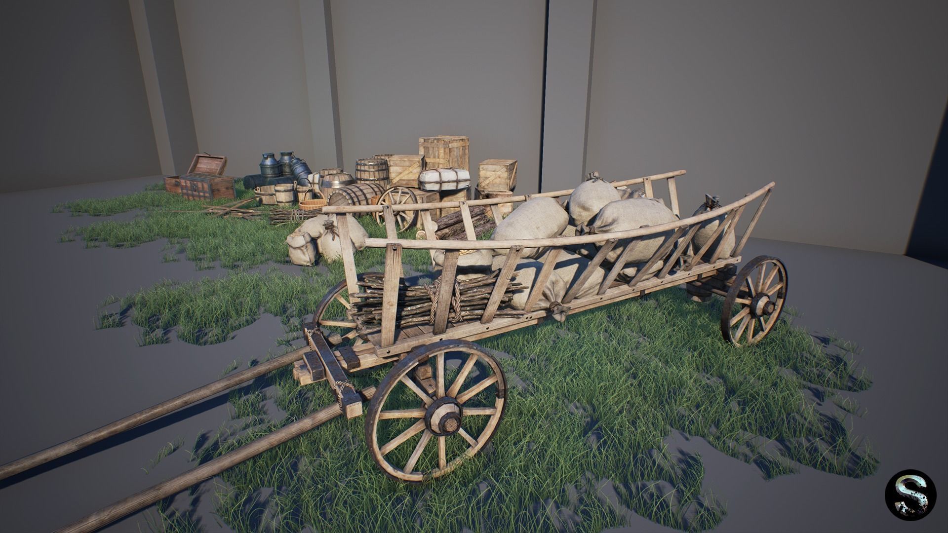 Medieval Props Pack Low-poly 3D model_2