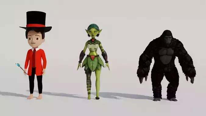 Magician Female Devil Gorilla Pack