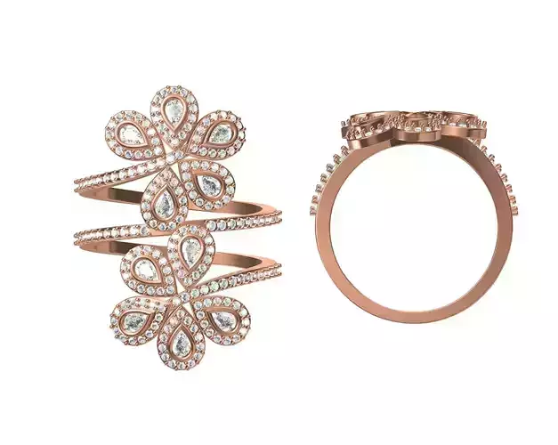 Women Wedding Engagement Ring STL JCD Details