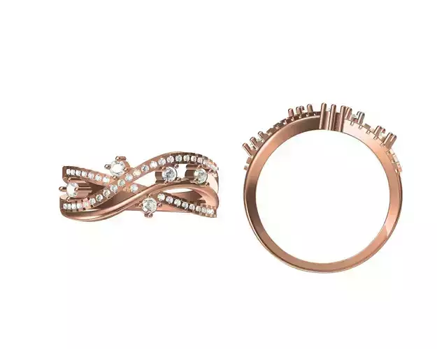 Women Wedding Engagement Ring STL JCD Details