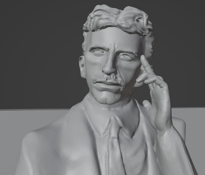 Edison and Tesla Statue 3D print model_8