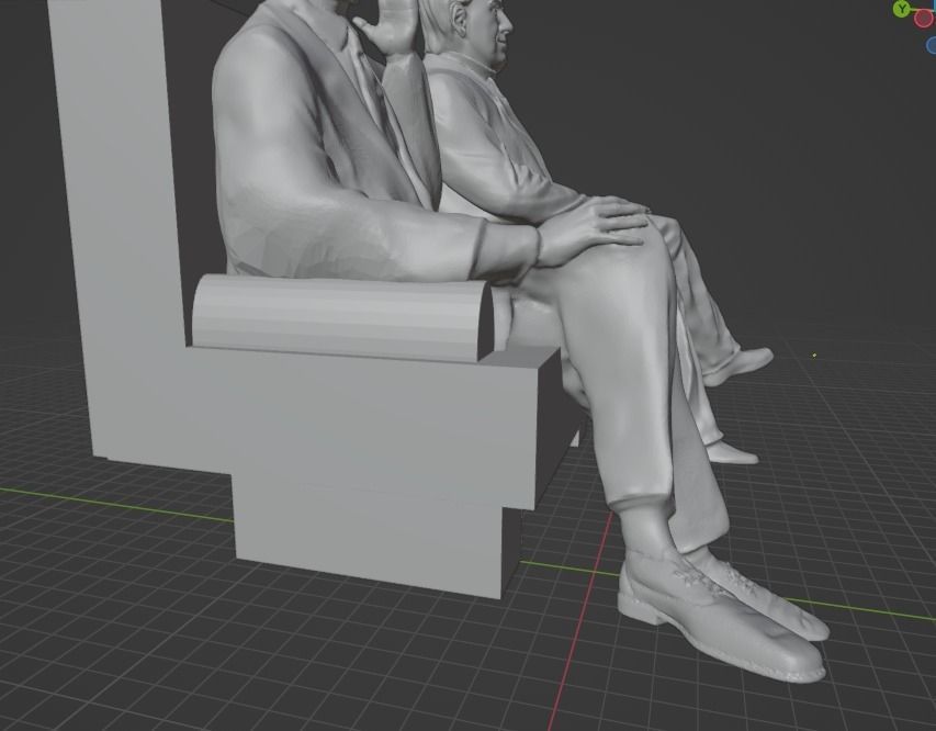 Edison and Tesla Statue 3D print model_7