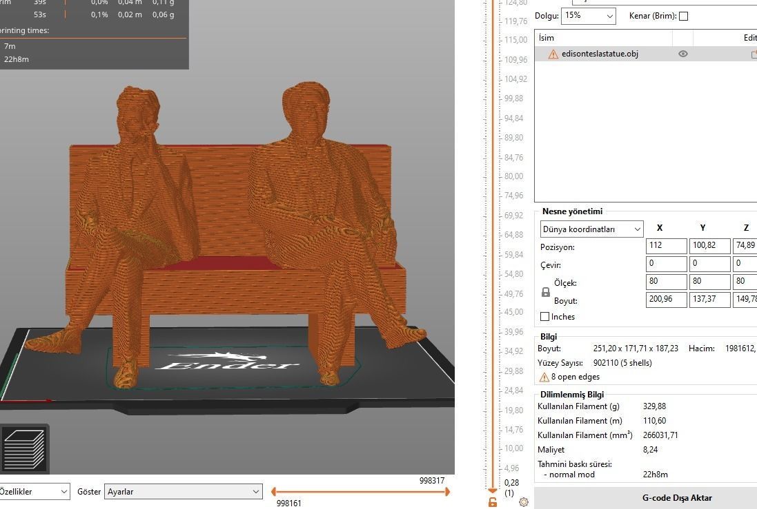 Edison and Tesla Statue 3D print model_15