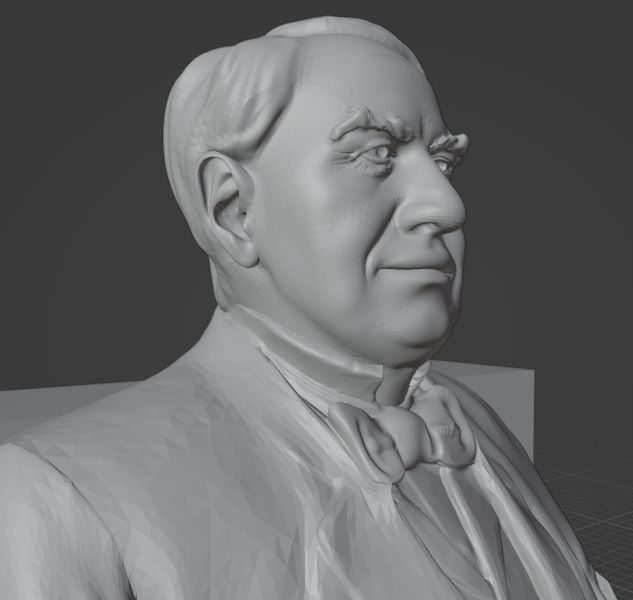 Edison and Tesla Statue 3D print model_4