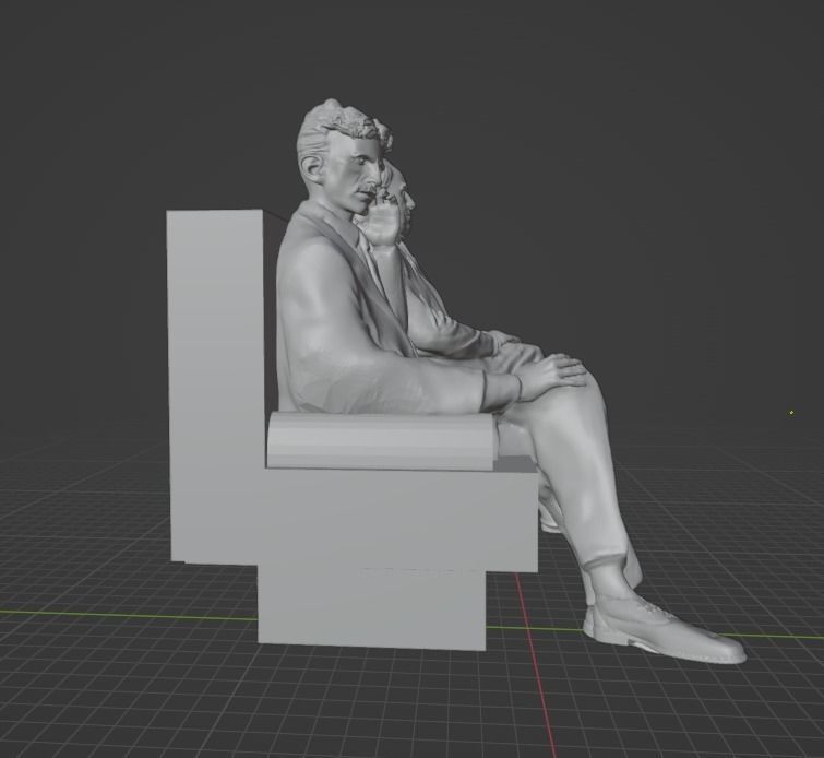 Edison and Tesla Statue 3D print model_17