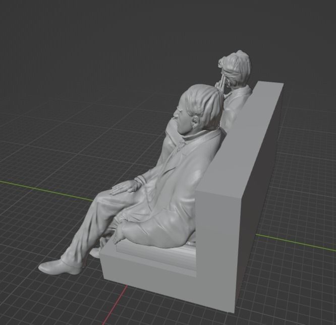 Edison and Tesla Statue 3D print model_20