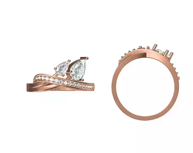 Women Wedding Engagement Ring STL JCD Details