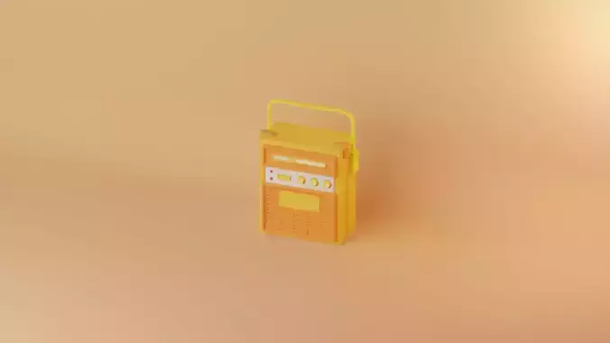 Vintage Transistor Radio 3d Model