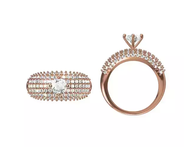 Women Wedding Engagement Ring STL JCD Details