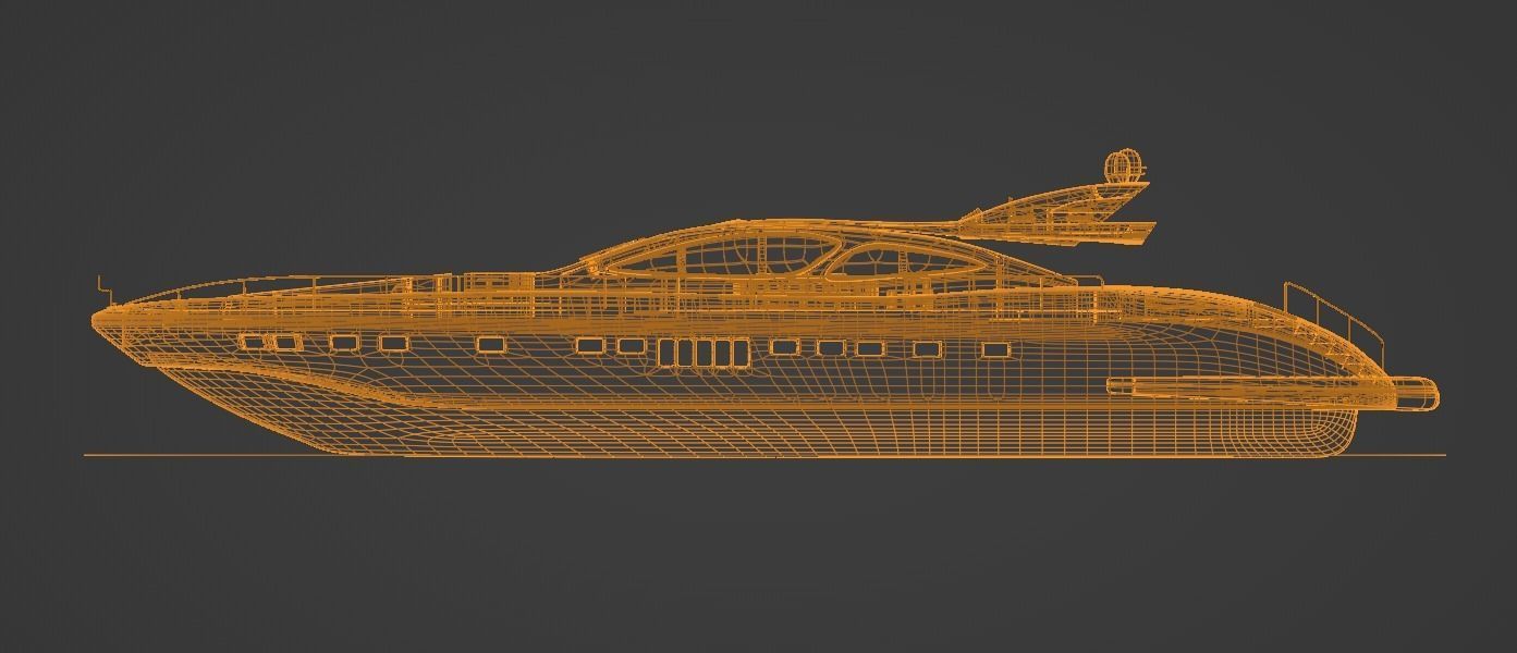 Yacht 3D model_5