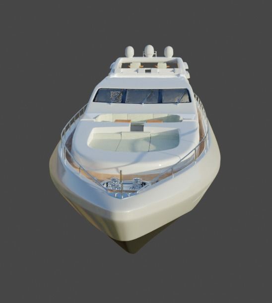Yacht 3D model_1