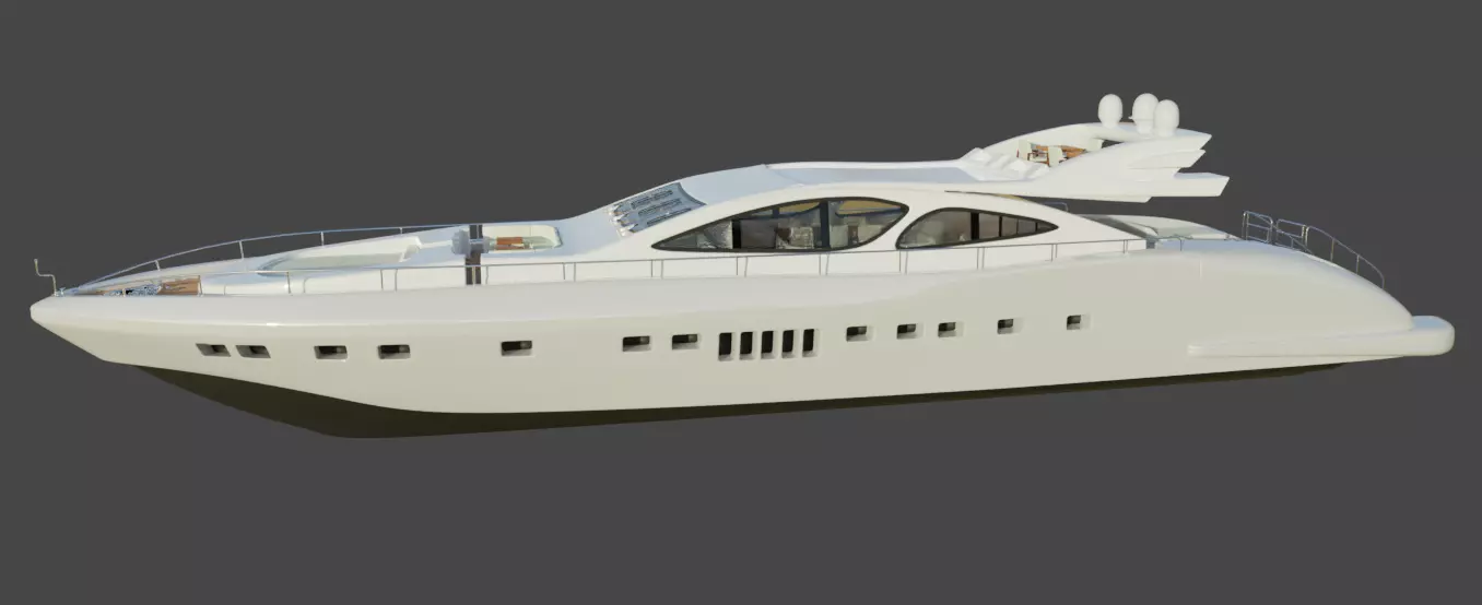 Yacht 3D model_0