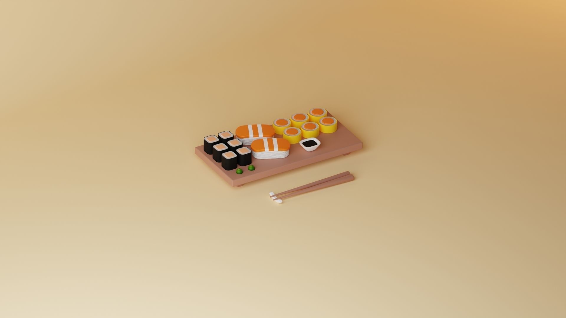 3d Sushi Food Model 3D model_3